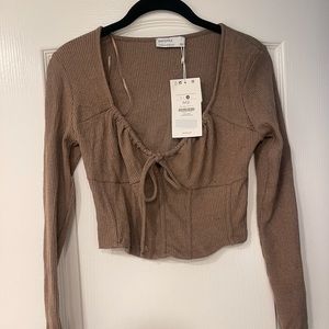 Bershka knotted crop